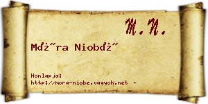 Móra Niobé névjegykártya